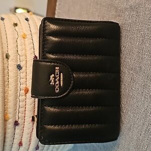 Coach puff leather wallet